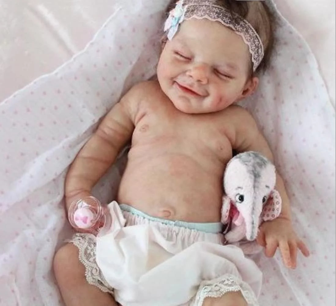 18" Realistic Soft Vinyl Silicone Full Body Sleeping Baby Doll Y36555