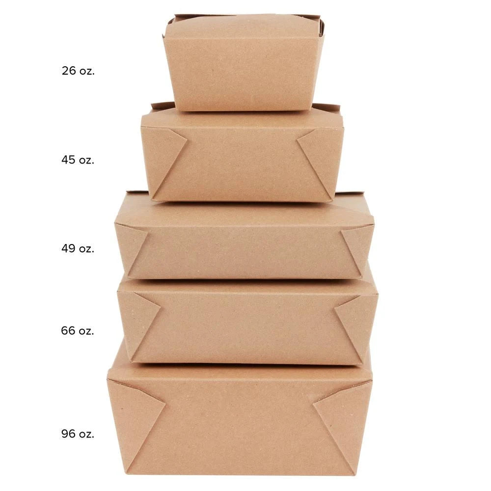Kraft Microwavable Paper #2 Take-Out Container - 200/Case E7146