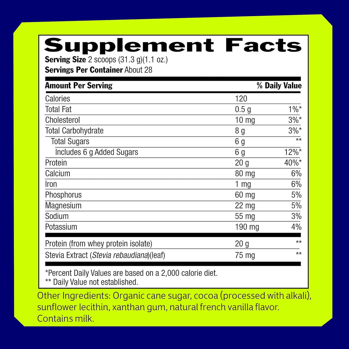 100% Whey Isolate Protein - Chocolate - 30.9 oz O561