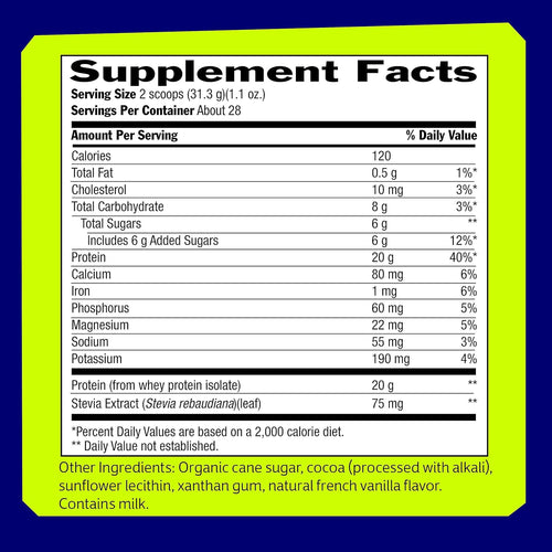 100% Whey Isolate Protein - Chocolate - 30.9 oz O561