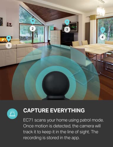 1080p HD Smart Security Camera with Night Vision, White C991613