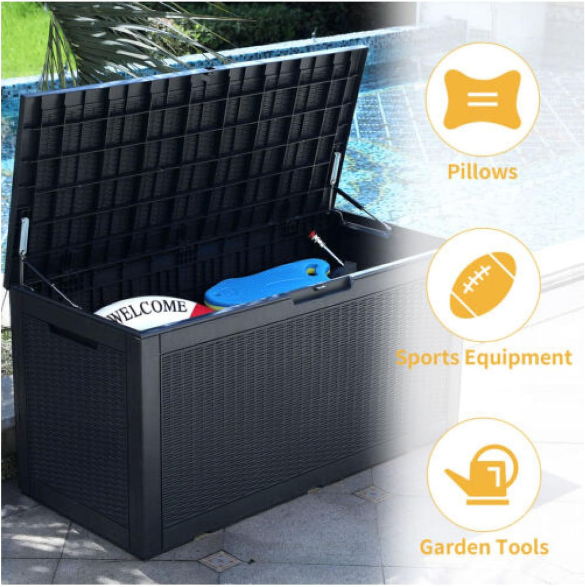 100 Gallon Waterproof Resin Deck Box A94333