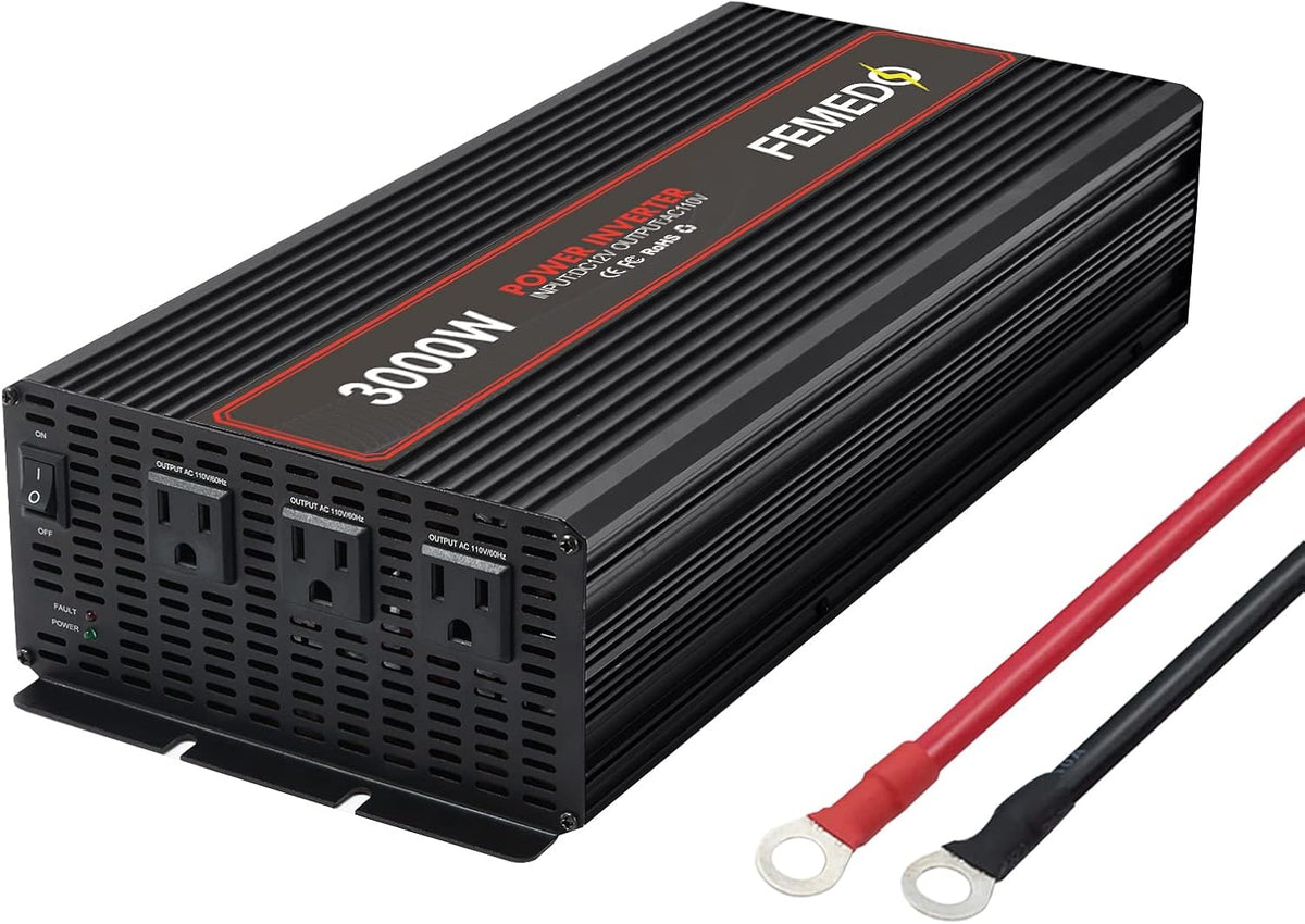 3000W Modified Sine Wave Power Inverter with 3 AC Outlets C1187