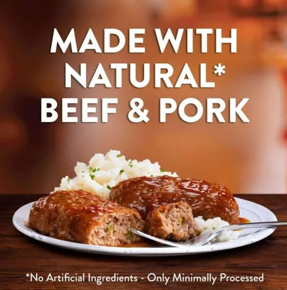 Variety Pack Classic Ketchup Glazed Meatloaf Meal 9.875 oz and Roast Tender White Turkey Frozen Meal 9.625 oz Pack of 8 Y87491