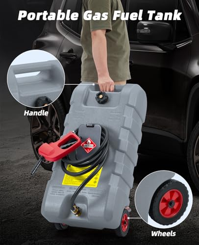 15 Gallon Portable Gas Tank with Manual Transfer Nozzle V81261
