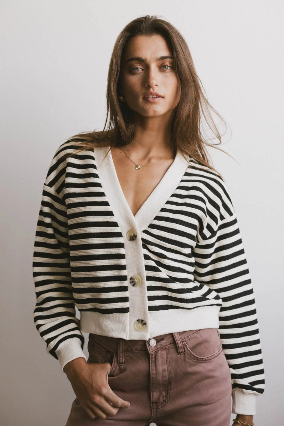 Striped Cardigan B2715
