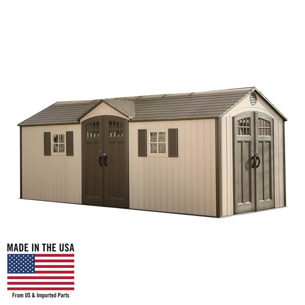 20 ft. x 8 ft. Outdoor Storage Shed Desert Sand Z8670