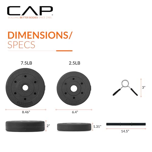 40-Pound Adjustable Cement Dumbbell Set A478