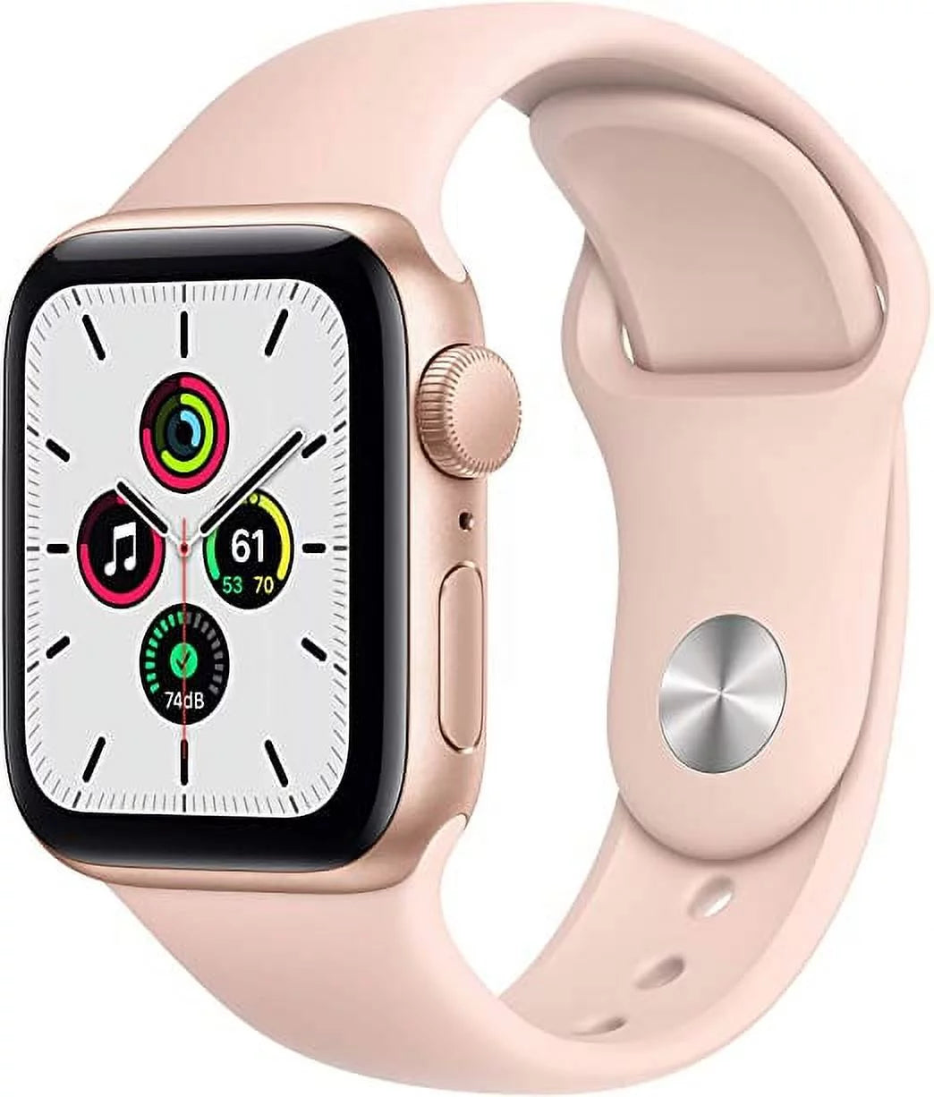 Apple Watch Series SE 44MM Rose Gold Aluminum Case GPS + Cellular Pink Sand Sport Band Z86868