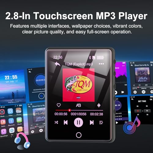 64GB Bluetooth 5.3 Touch Screen MP3 Player B677776