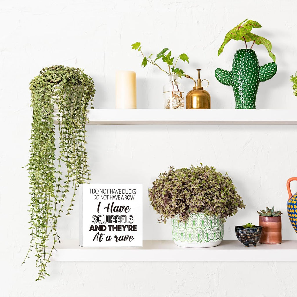 Wooden Box Sign Desk Decor R6827