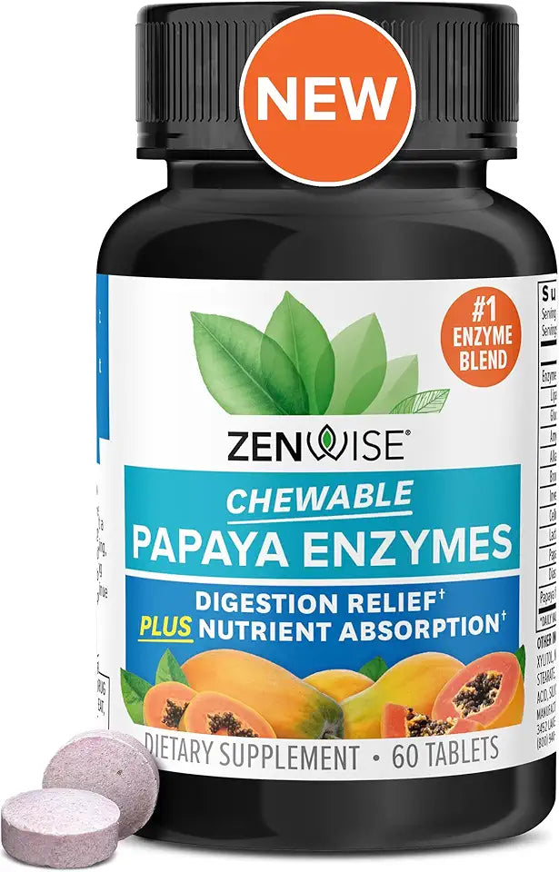 Papaya Enzymes Chewable with Digestive Enzymes and Bromelain M967