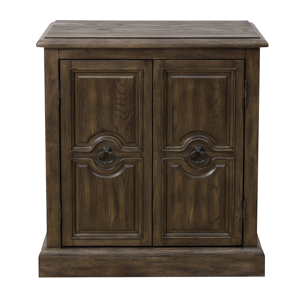 Oak Brown Two Door Accent Chest E11791