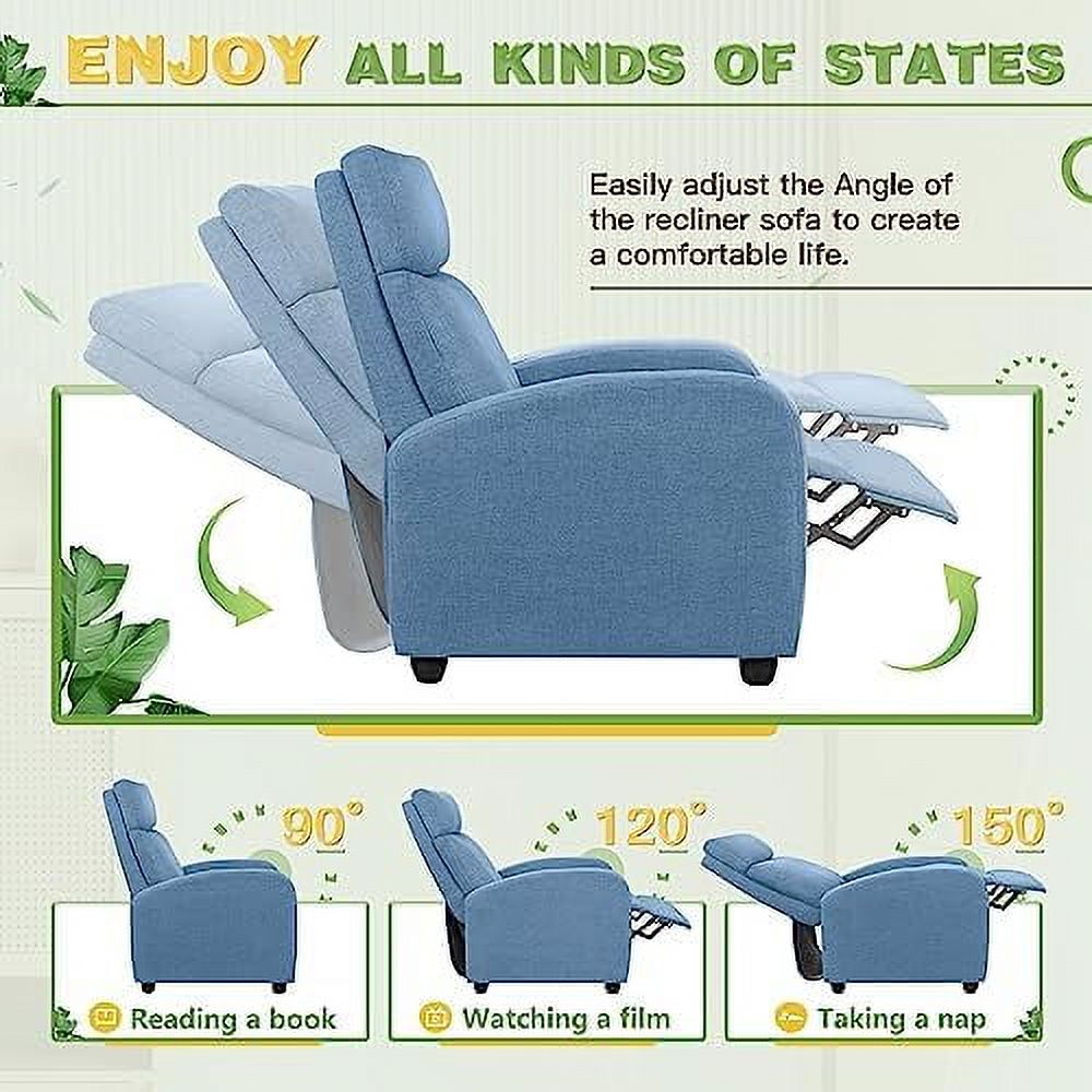 Gray Fabric Massage Recliner Chair with Footrest C435343