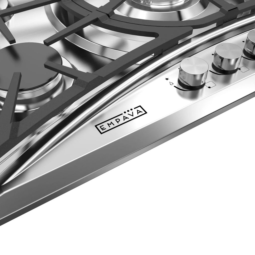 36 in. Gas Stove Cooktop with 5 Sealed Burners NG/LPG Convertible Stainless Steel K24173