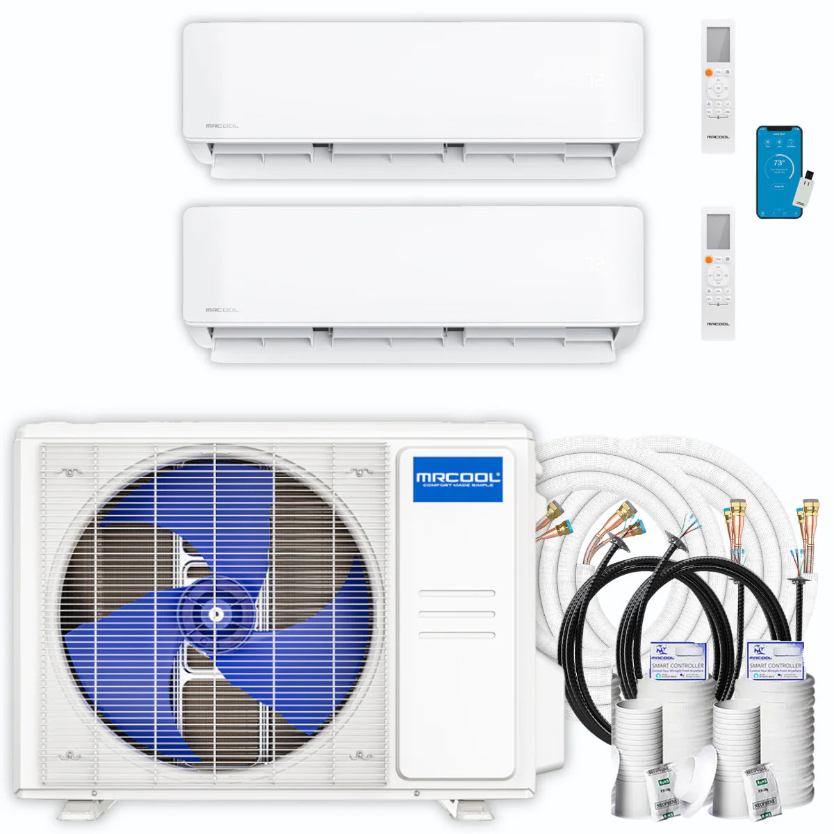 27,000 BTU 2 Zone Ductless Mini Split Air Conditioner and Heat Pump D8688