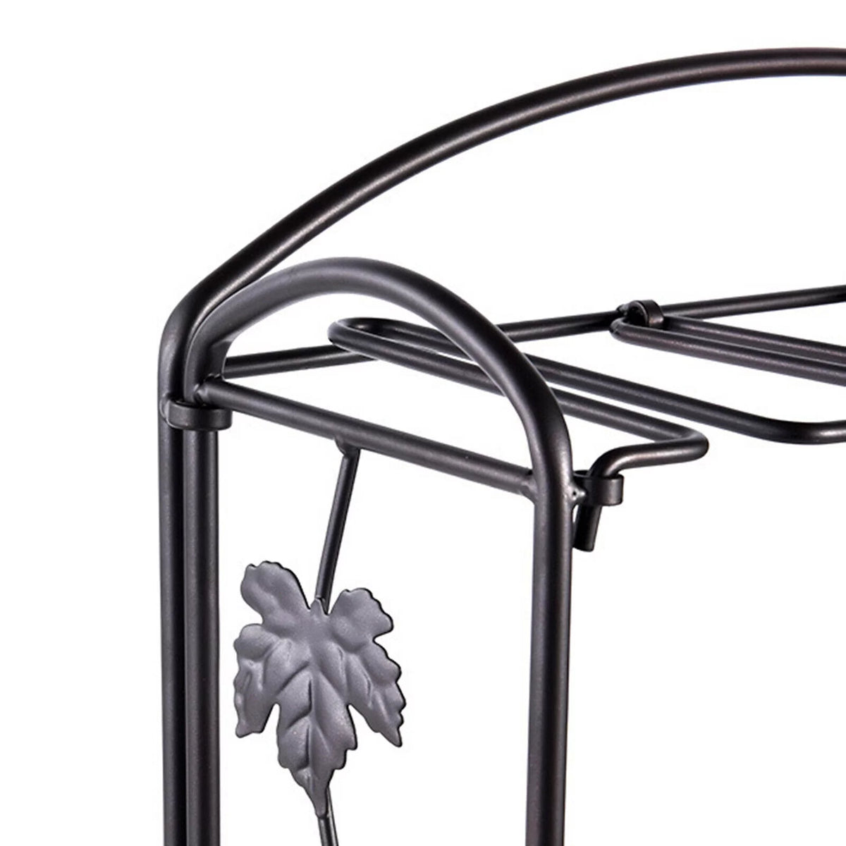 Metal Wine Rack with Glass Holder for 8 Bottles and 8 Glasses A2499