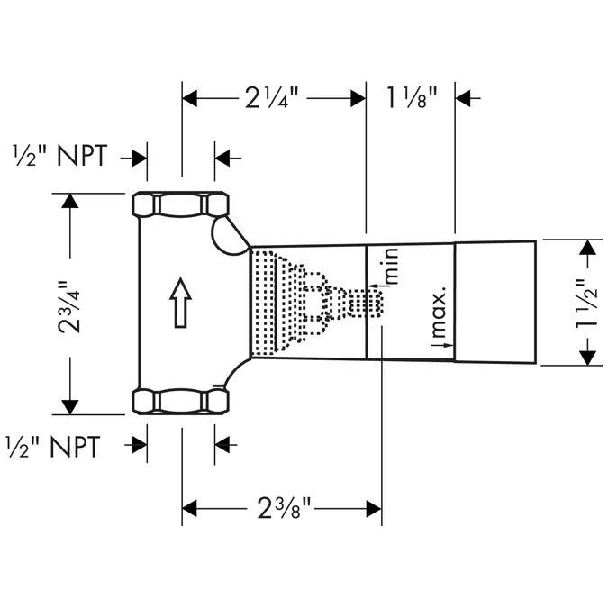 Axor Rough Volume Control Valve W430126