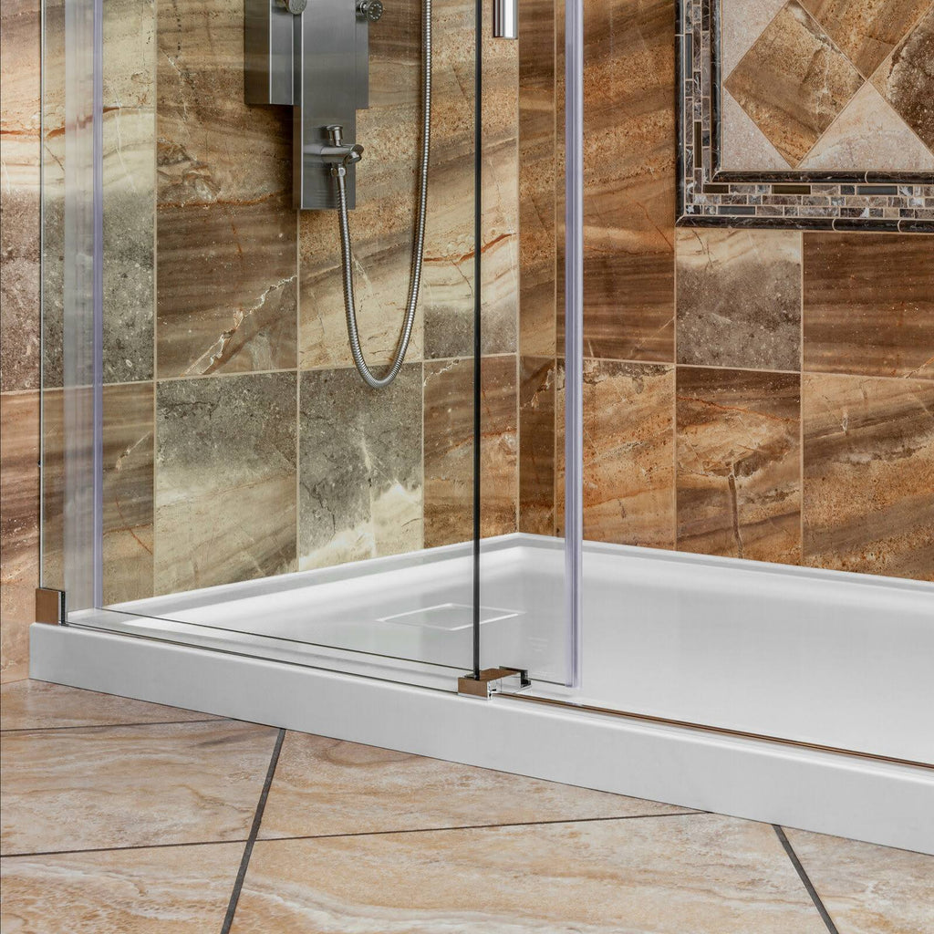 White 48 x 34 Threshold Shower Base Pan U9274
