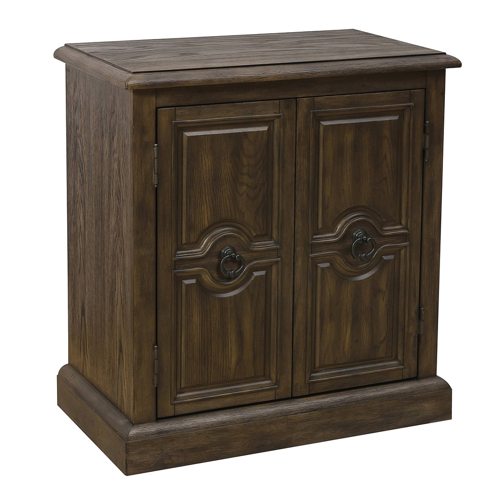 Oak Brown Two Door Accent Chest E11791