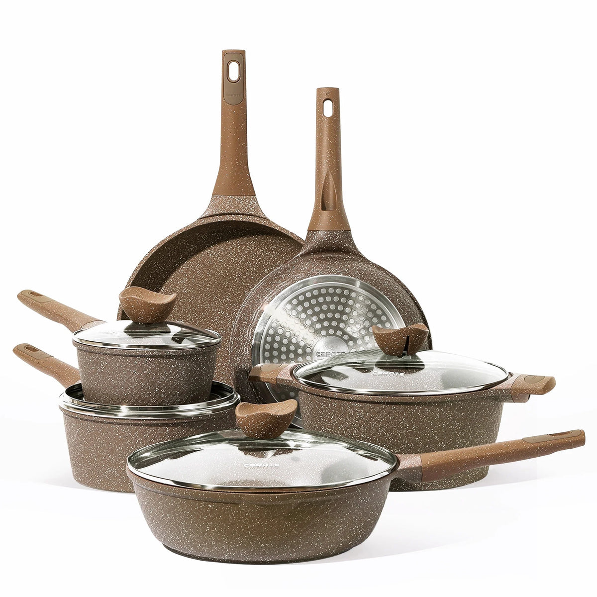 10 Pcs Nonstick Granite Cookware Set U813