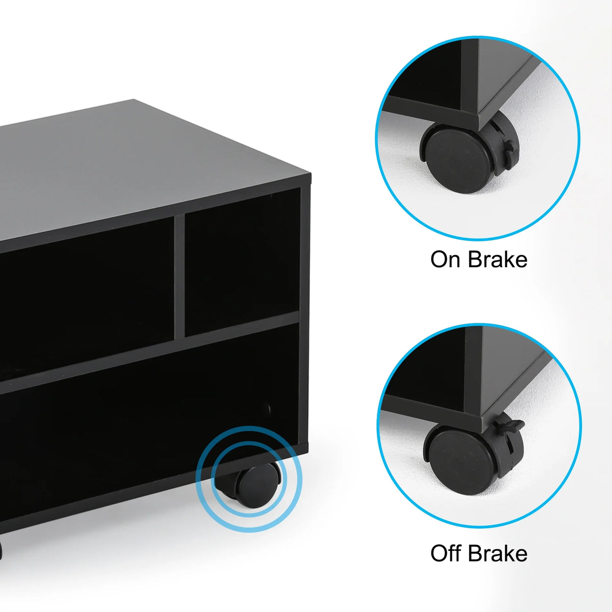 Under Desk Printer Stand Cart with Wheels B52223