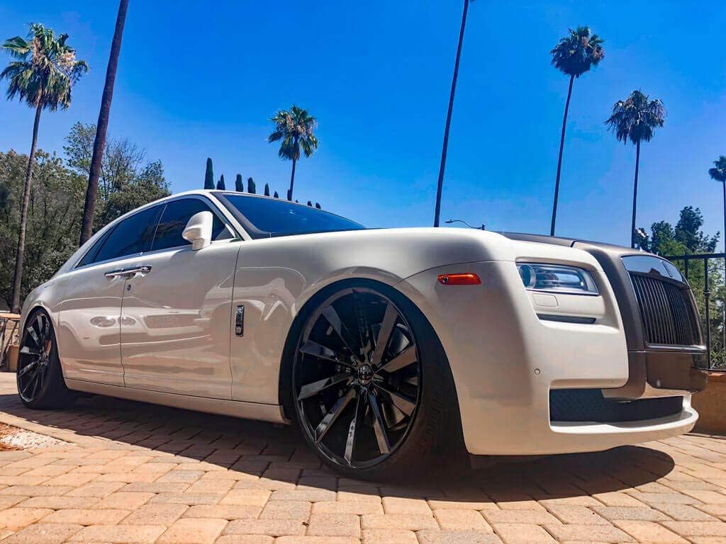 20 Inch Staggered Rims Set of 4 Gloss Black Wheels D827