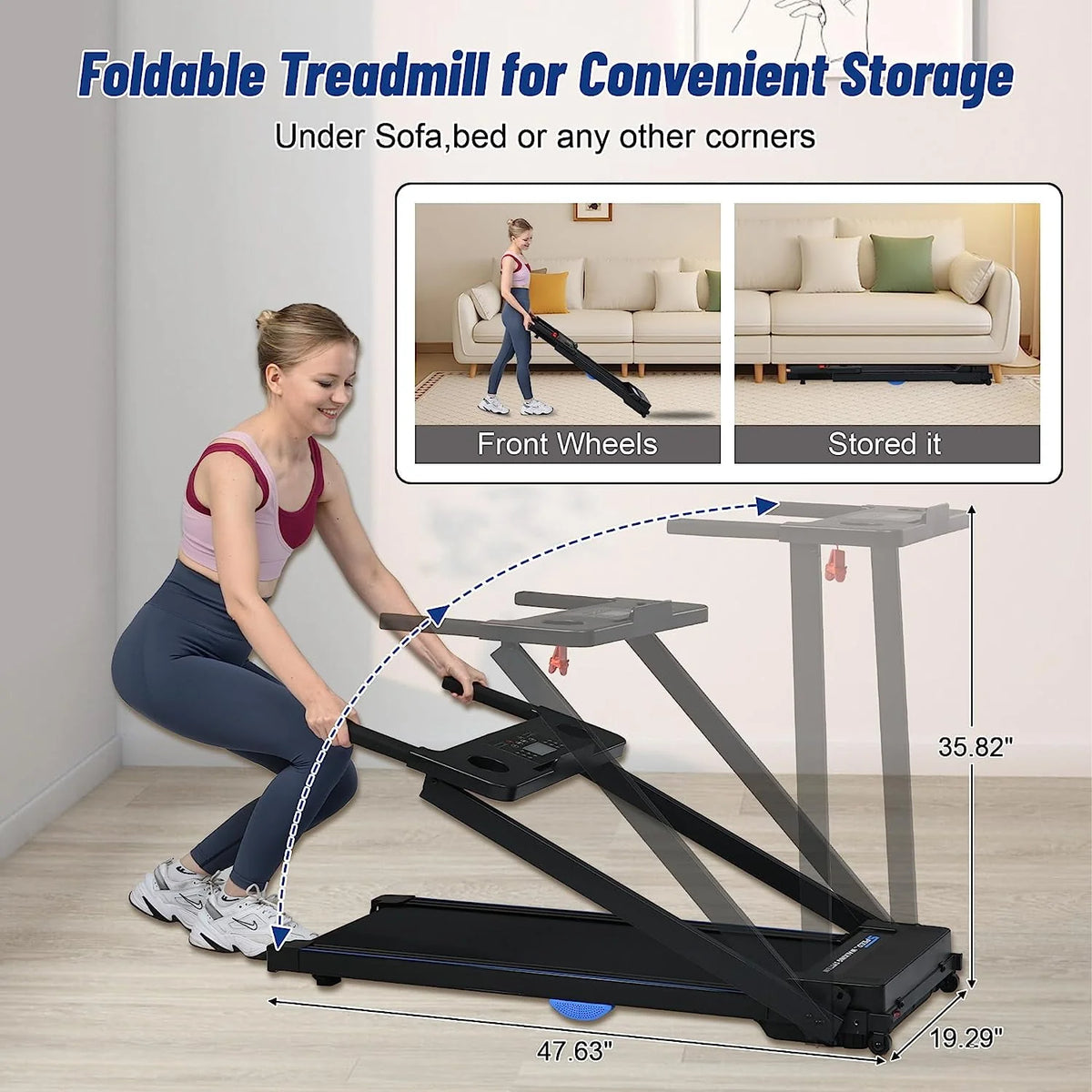 2 HP Folding Incline Exercise Treadmill M668