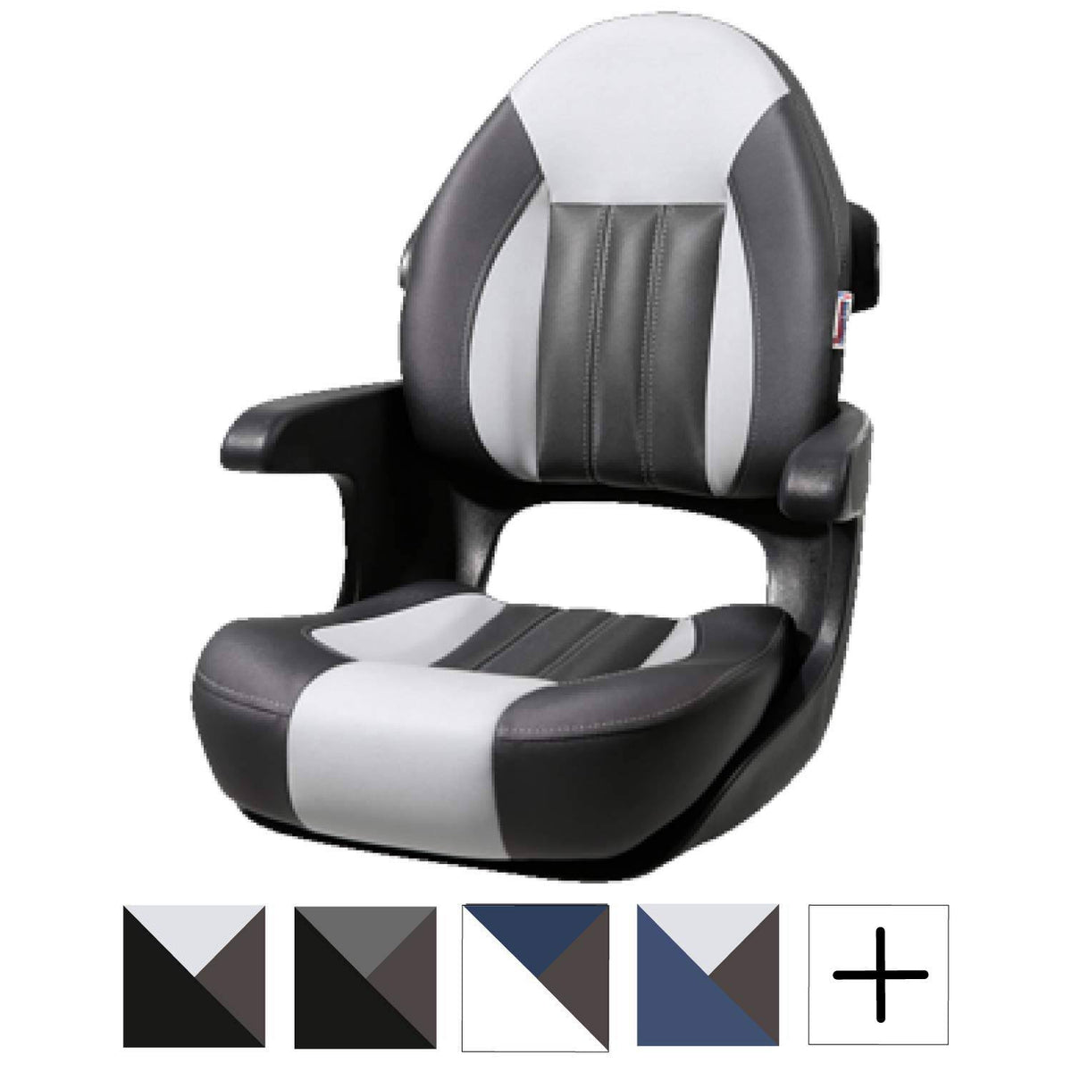 Charcoal Gray Carbon Captains Helm Boat Seat E81156