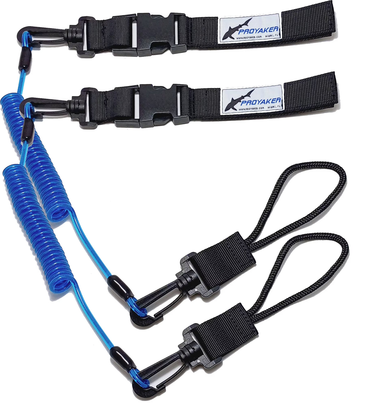 Ocean Tough Kayak Accessories Set of 2 Universal Paddle / Fishing Rod Leash A99747