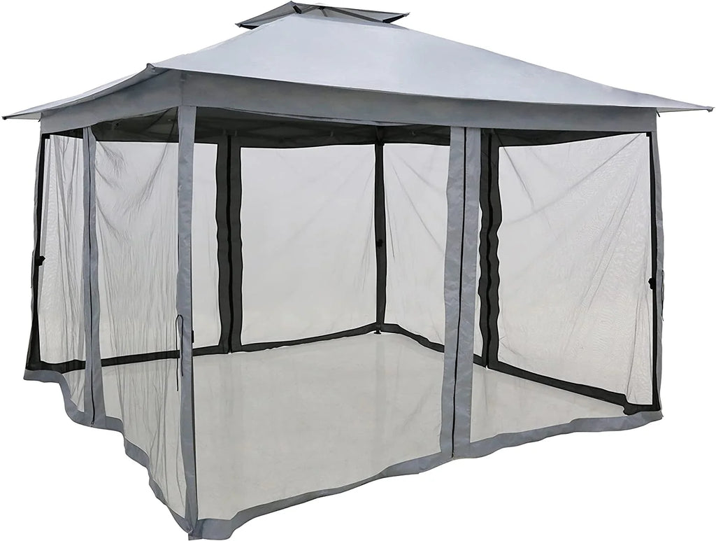 11'x11' Pop-Up Tent Gazebo with Mosquito Mesh Netting L4380