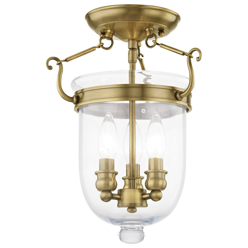 Polished Nickel 3 Light Ceiling Mount V7410