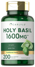 Holy Basil Leaf Extract Capsules 1600mg 200 Count Z511838