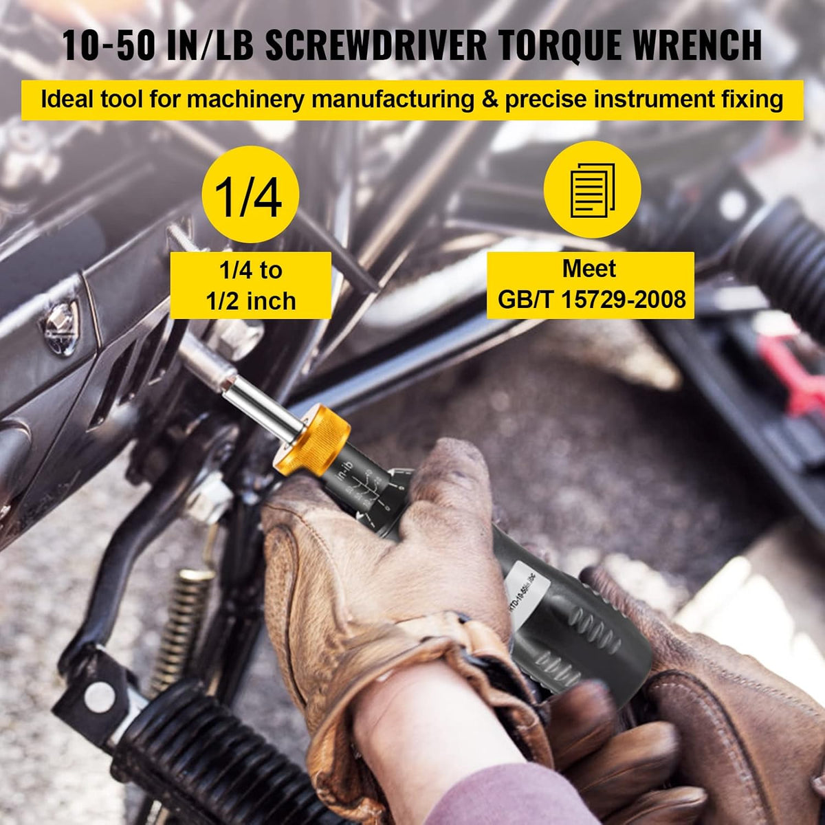 1/4" Drive Torque Screwdriver, 10-50 in/lbs, Pack of 2 P65585