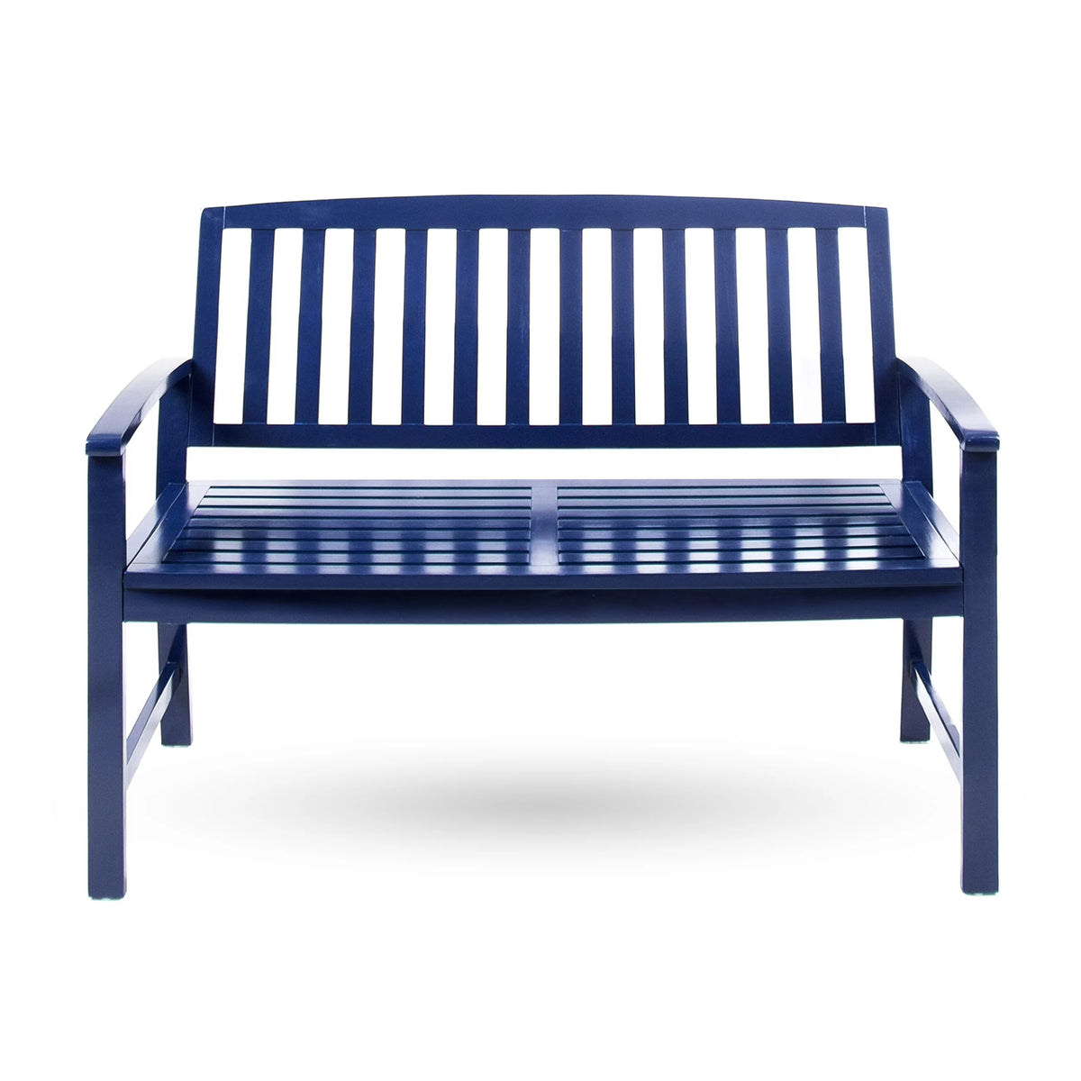 Navy Blue Acacia Wood Outdoor Bench I15140