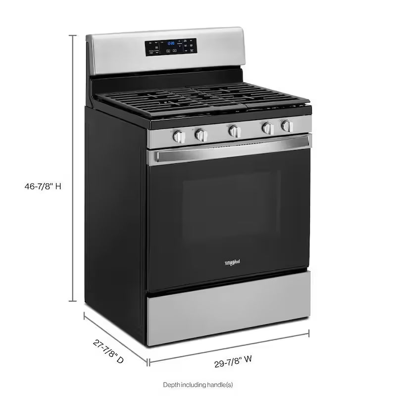 5.0 cu. ft. Gas Range with Self Cleaning and Center Oval Burner in Stainless Steel T540