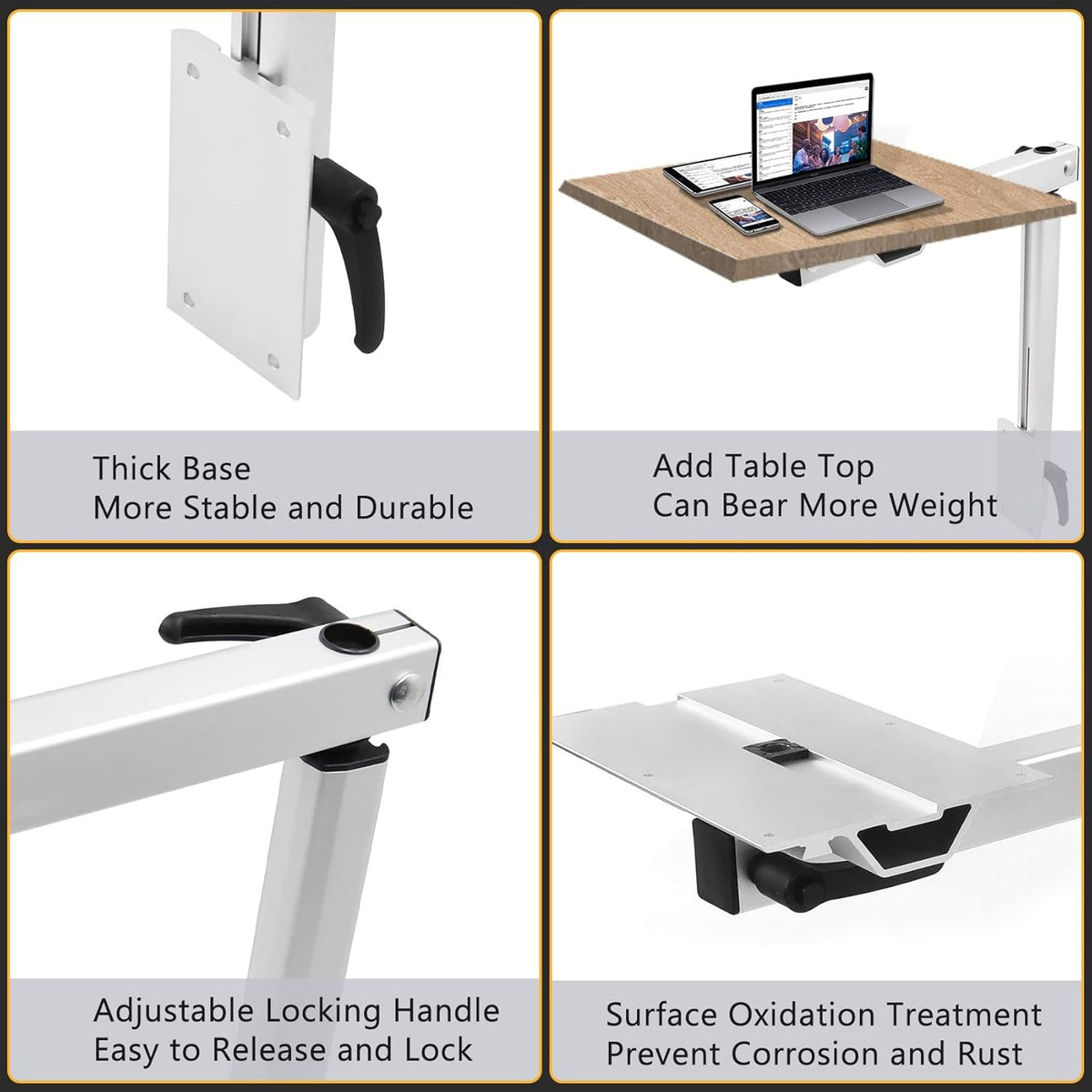 360 Degree Rotation Aluminum Alloy Height Adjustable Table Leg Bracket C399