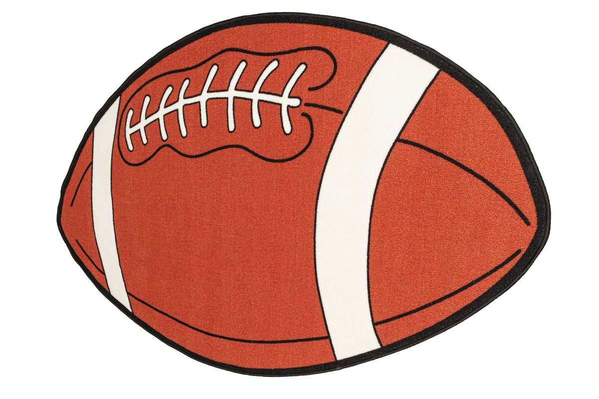 Rust Football Shape Area Rug N36280
