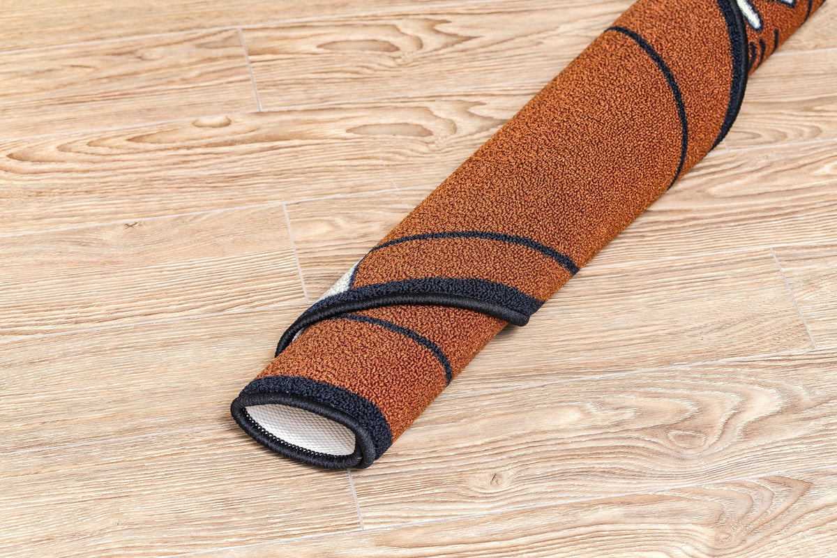 Rust Football Shape Area Rug N36280