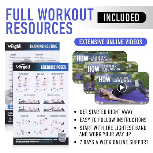 Resistance Bands for Working Out, 4 Fabric Elastic Bands Set P795601