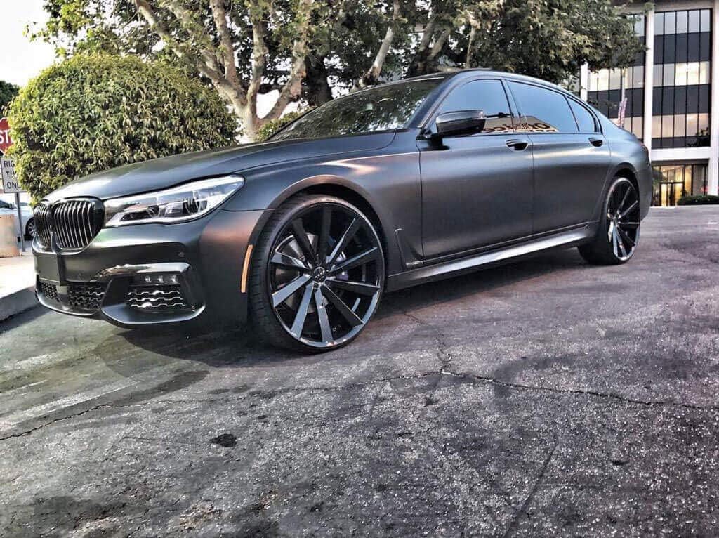 20 Inch Staggered Rims Set of 4 Gloss Black Wheels D827