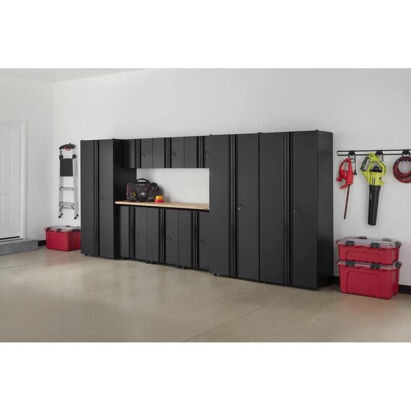 10-Piece Welded Steel Garage Storage System in Black N7755