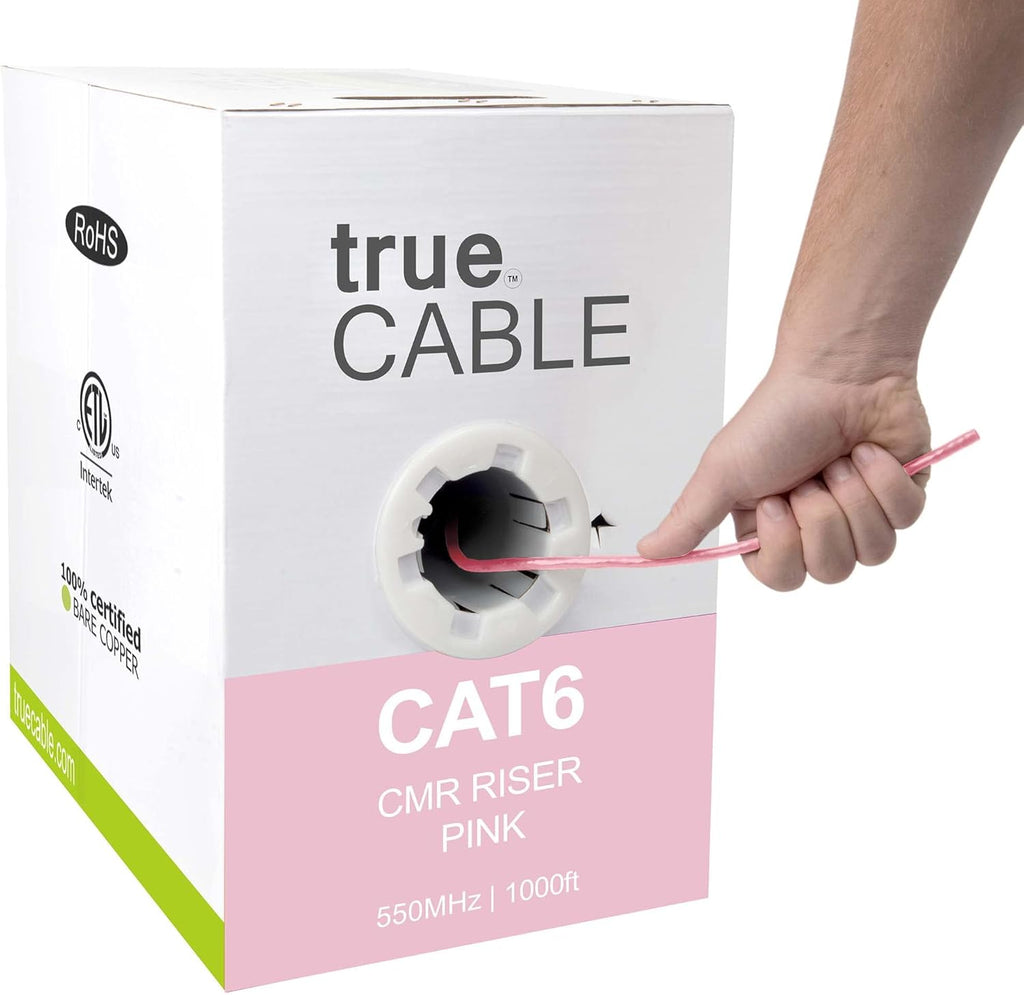 1000ft Purple 23AWG 4 Pair Solid Bare Copper Bulk Ethernet Cable K424