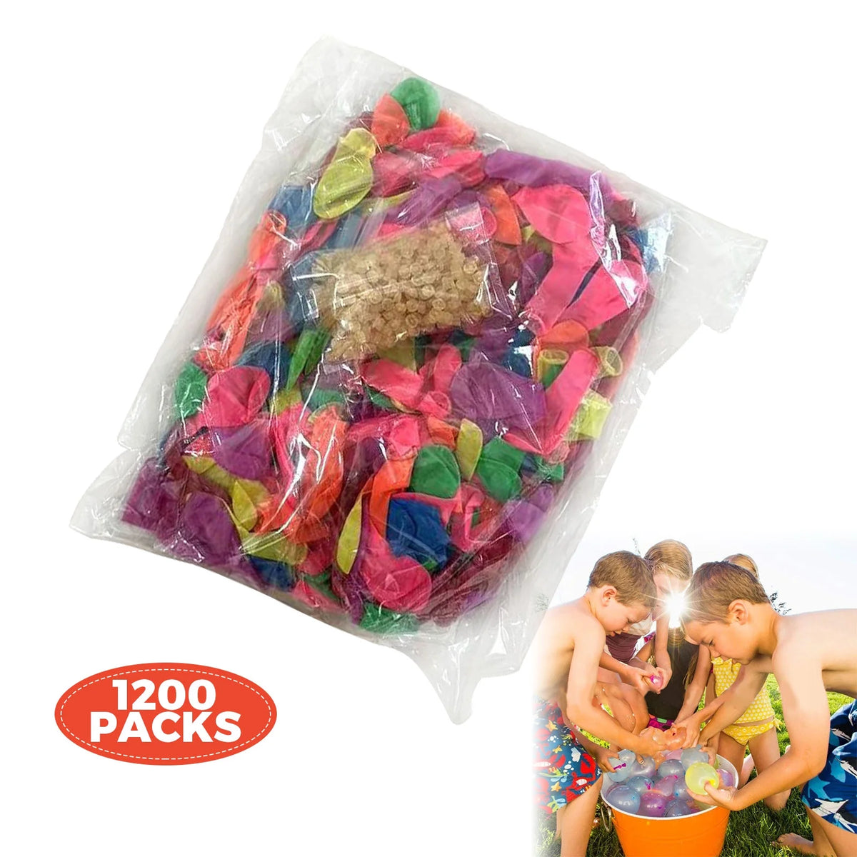 1200Pcs Multicolor Self Sealing Water Balloons N10036