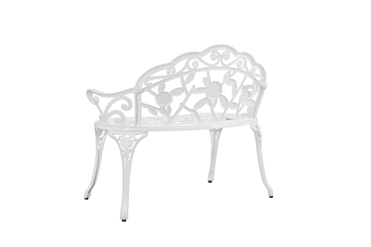 White Outdoor Aluminium Garden Bench K678