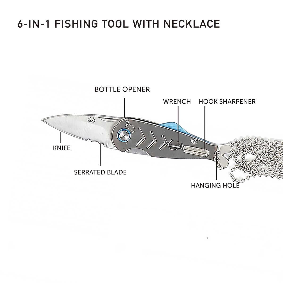 8 Piece Fishing Kit with Mesh Hat and Sunglasses T3287