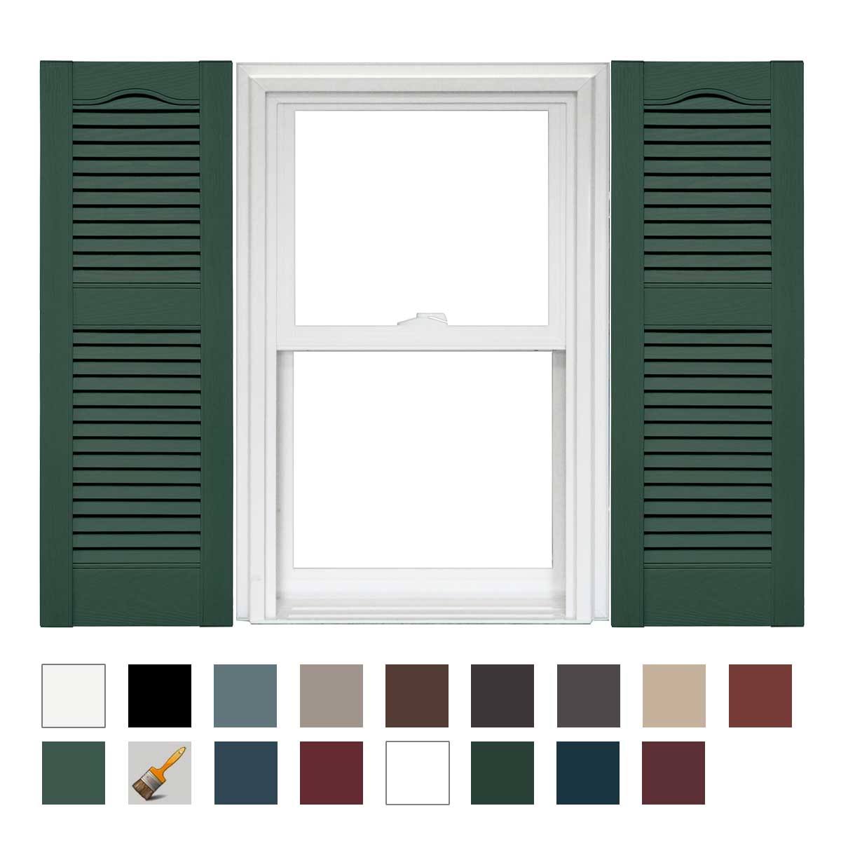 Forest Green Vinyl Shutters (1 Pair) 14.5 x 39 B165461