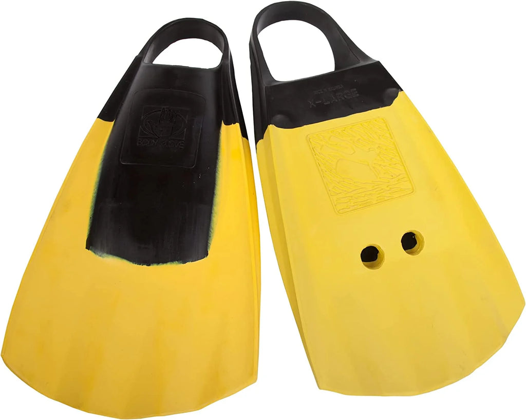 Black/Yellow Large Swim Fins Q9498